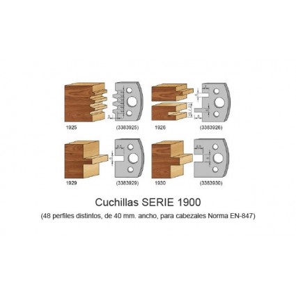 338 - Cuchillas 40 ancho - Serie 1900