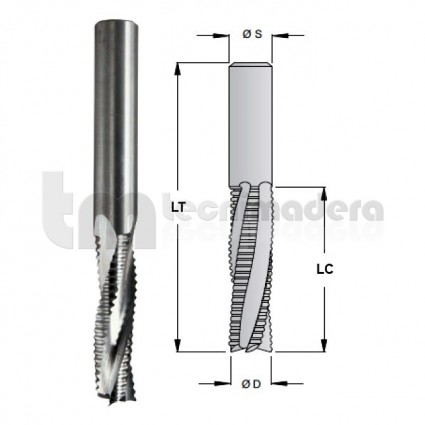 276-H4 - Helicoidal positivo - 3 cortes "dentados"