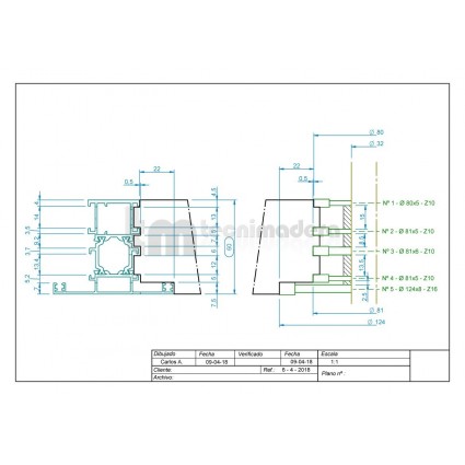120 - retestado perfiles aluminio