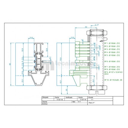 120 - retestado perfiles aluminio