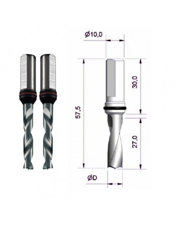 262 - Broca taladro múltiple, maciza de MD