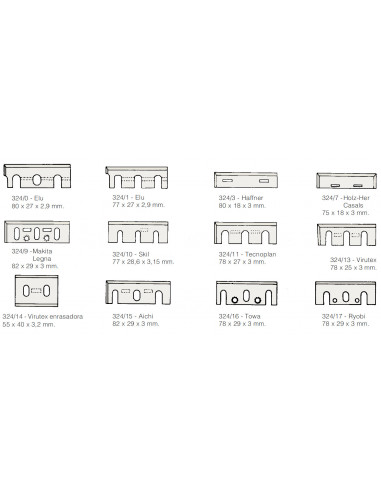 324 - Cuchillas cepillos eléctricos reafilables