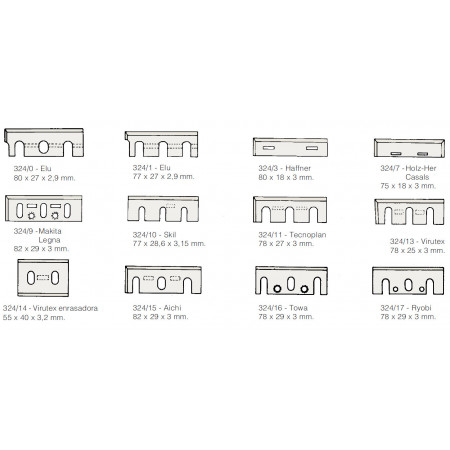 324 - Cuchillas cepillos eléctricos reafilables