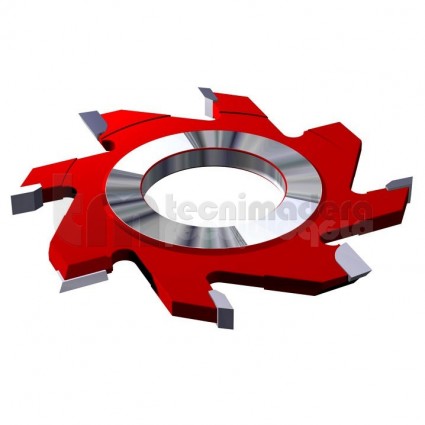 Fresa MD ranuras, 4 cortes y 4 precortadores