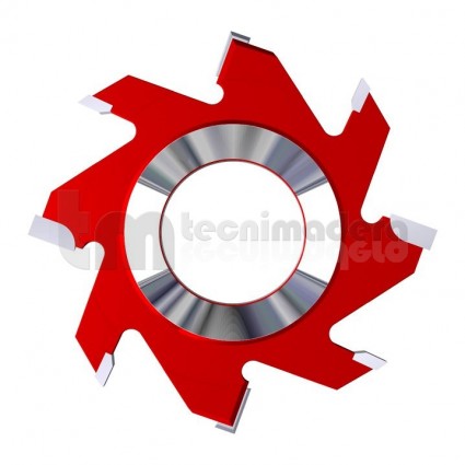 Fresa MD ranuras, 4 cortes y 4 precortadores