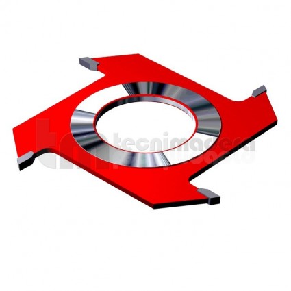 Fresa MD ranuras, 4 cortes