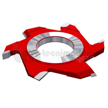 Fresa MD ranuras, 2 cortes y 4 precortadores